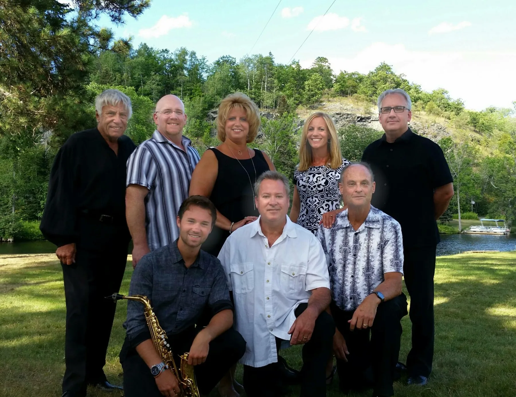 Jazz Spectrum band posing outdoors