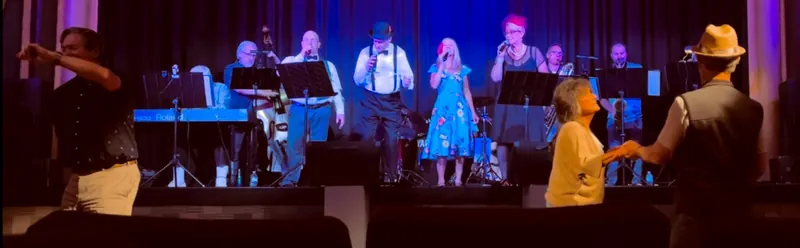 Guests dancing during a Jazz Spectrum performance